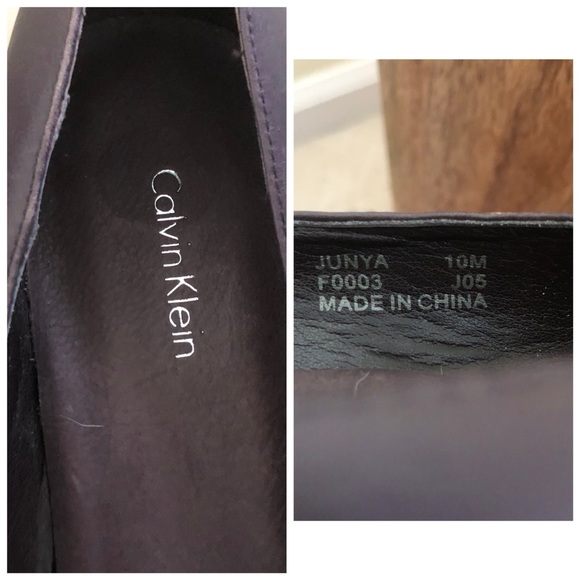 Calvin Klein Junya brown leather braided heels 10 - Picture 8 of 8